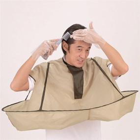 img 2 attached to 💇 WINOMO Foldable Hair Cutting Cape Umbrella: Khaki Adult Hair Styling Accessory for Salon, Barbershop, and Home Use