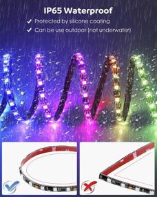 img 1 attached to Aclorol WS2811 Addressable LED Strip Light 5050 RGB 16FT 300 SMD (100 Pixels) Dream Color Waterproof IP65 Black PCB 12V DC …