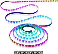 aclorol ws2811 addressable led strip light 5050 rgb 16ft 300 smd (100 pixels) dream color waterproof ip65 black pcb 12v dc … логотип