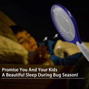 img 2 attached to 🦟 Lulu Home Electric Bug Zapper | Fly & Mosquito Swatter | Battery Powered Bug Zapper Racket