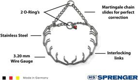 img 3 attached to 🐾 Herm Sprenger Stainless Steel Prong Dog Training Collar - Ultra-Plus Pet Pinch Collar for Dogs - No-Pull Collar - Anti Pull Training Collar - Made in Germany