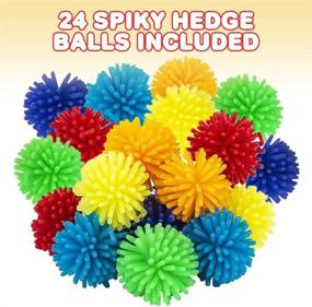 img 3 attached to 🌈 ArtCreativity Spiky Hedge Balls for Kids: Bulk Pack of 24 Soft Sensory Balls in Vibrant Colors - Perfect Calming Sensory Fidget Toys for Autistic Children, Ideal Birthday Party Favors