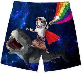 img 3 attached to 👨 Funny CoKid Astronaut Swim Trunks - Shorts for Boys' Swimwear