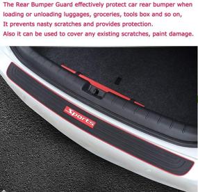 img 3 attached to 🚗 Universal Black Rubber Rear Bumper Protector Guard - Scratch Resistant Trunk Door Entry Guards for SUV/Cars - Easy DIY Installation (35.8 Inch)