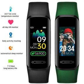 img 4 attached to V101 Fitness Activity Tracker Watch: Advanced Body Monitoring & Waterproof Design