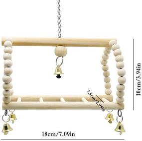 img 3 attached to Deloky Bird Parrot Swing Chewing Toy Pack - Hanging Bell Cage Toys for Small Parakeets, Cockatiels, Conures, Finches, Budgie, Macaws, Parrots, Love Birds (7 Pack)