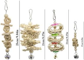 img 1 attached to Deloky Bird Parrot Swing Chewing Toy Pack - Hanging Bell Cage Toys for Small Parakeets, Cockatiels, Conures, Finches, Budgie, Macaws, Parrots, Love Birds (7 Pack)