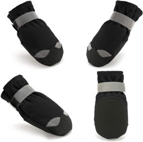 img 4 attached to 🐾 ZIFEIPET Dog Shoes: Waterproof Anti-Slip Socks for Small to Large Dogs with Reflective Fasten Strap - Ideal for Indoor & Outdoor Wear