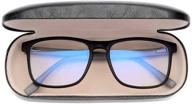 👓 gudzws blue light blocking reading glasses readers-sturdy retro style rectangle tr frame unisex black +2.00- spring hinges logo