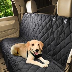 img 2 attached to 🐾 JESPET Dog Car Seat Cover - Pet Car Travel Seat Protector for Cars, Trucks, SUVs - Black