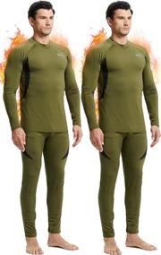 img 4 attached to 🌬️ Romision Thermal Underwear for Men: Fleece Base Layer Set for Cold Weather Hunting