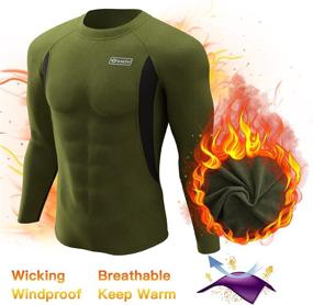 img 2 attached to 🌬️ Romision Thermal Underwear for Men: Fleece Base Layer Set for Cold Weather Hunting