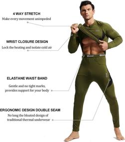 img 3 attached to 🌬️ Romision Thermal Underwear for Men: Fleece Base Layer Set for Cold Weather Hunting