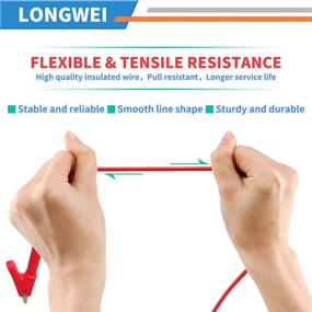 img 1 attached to 🔌 All-in-One Banana Plug to Alligator Clip Test Lead: Ensured Safety, High Compatibility with Digital Multimeters