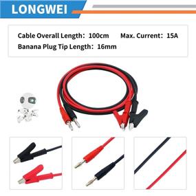 img 3 attached to 🔌 All-in-One Banana Plug to Alligator Clip Test Lead: Ensured Safety, High Compatibility with Digital Multimeters