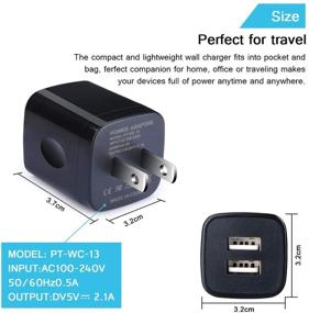 img 1 attached to Быстрое автомобильное зарядное устройство USB-C с высокой скоростью зарядки и набором из 2 кабелей типа C длиной 6 футов – совместимо с Samsung Galaxy S21, Moto, Pixel 5/4a XL и другими!