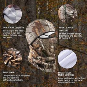 img 1 attached to 🔍 Balaclava Ski Mask Hunting Camo Face Masks Realtree Edge Camo - Ideal for Men & Women, Camouflage Design