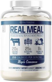 img 4 attached to 🥞 Real Meal by NutraOne - Maple Cinnamon Lean Meal Replacement Powder for Weight Loss & Diet - Grass-Fed Whey, Coconut Oil, Organic Oats (2.6 lbs)