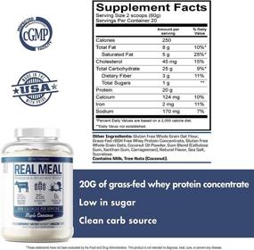 img 2 attached to 🥞 Real Meal by NutraOne - Maple Cinnamon Lean Meal Replacement Powder for Weight Loss & Diet - Grass-Fed Whey, Coconut Oil, Organic Oats (2.6 lbs)