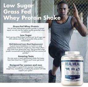 img 1 attached to 🥞 Real Meal by NutraOne - Maple Cinnamon Lean Meal Replacement Powder for Weight Loss & Diet - Grass-Fed Whey, Coconut Oil, Organic Oats (2.6 lbs)