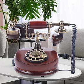 img 2 attached to Gdrasuya10 Vintage Phone Rotary Dial Retro Old Fashioned Landline Telephone For Home Office Cafe Bar Decor (Style 5)