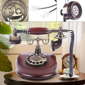 img 3 attached to Gdrasuya10 Vintage Phone Rotary Dial Retro Old Fashioned Landline Telephone For Home Office Cafe Bar Decor (Style 5)