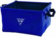 seattle sports outfitter class collapsible square pack sink dish wash basin for camping – convenient and compact blue basin логотип