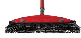 img 3 attached to 🧹 Vileda Multi Rubber Broom: Indoor and Outdoor Use - Hard & Soft Rubber - Ideal for Pet & Human Hair - Red/Black, 34 x 13.5 x 4 cm