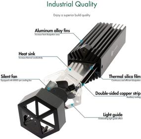 img 2 attached to ICY BOX NVMe SSD Enclosure with Gaming Fan, Innovative Heatsink Design, USB 3.1 Gen 2 Transfer Speed, Type-C and Thunderbolt 3 Connectivity