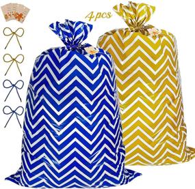 img 4 attached to 🎁 HRX Package Jumbo Plastic Gift Bags: Extra-Large Christmas Wrapping Sacks for Giant Presents & Party Favors