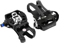 🚲 thinvik spd pedals & cleats: compatible with shimano spd system for spin & mountain bikes – ideal for indoor cycling, fitness, exercise & peloton bicycle (9/16'') logo