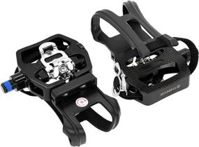 img 4 attached to 🚲 Thinvik SPD Pedals & Cleats: Compatible with Shimano SPD System for Spin & Mountain Bikes – Ideal for Indoor Cycling, Fitness, Exercise & Peloton Bicycle (9/16'')