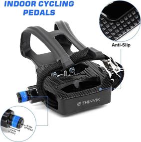 img 3 attached to 🚲 Thinvik SPD Pedals & Cleats: Compatible with Shimano SPD System for Spin & Mountain Bikes – Ideal for Indoor Cycling, Fitness, Exercise & Peloton Bicycle (9/16'')