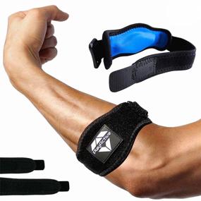 img 4 attached to 🎾 Tennis Elbow Brace (2+2 Pack) for Tendonitis - Ultimate Relief for Forearm Pain - Includes Elbow Support Braces, Straps & E-Guide