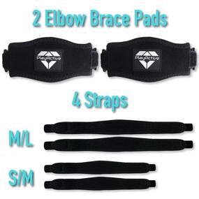 img 2 attached to 🎾 Tennis Elbow Brace (2+2 Pack) for Tendonitis - Ultimate Relief for Forearm Pain - Includes Elbow Support Braces, Straps & E-Guide