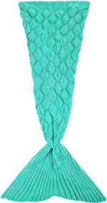 img 3 attached to Wearable Fish Scales Blankets for 🐠 Kids' Home Store: Full Body Fishtail Comfort