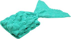 img 2 attached to Wearable Fish Scales Blankets for 🐠 Kids' Home Store: Full Body Fishtail Comfort