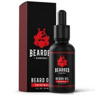 🧔 experience the best: bearded samurai original unscented beard oil – natural softener for a majestic beard logo