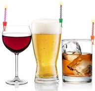 wish clips birthday candles for drinks: colorful candle clips for fun celebrations, cake candle holder for 21st birthday gifts, perfect for beer bottles, shot glasses, wine cups logo