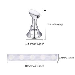 img 2 attached to Versatile 2 Set Christmas Acrylic Nail Art Display Stand - Magnetic Nail Tips Practice Holder Stand for Home and Salon False Nail Tip Manicure Tool in Silver