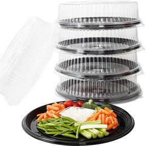 img 4 attached to Recyclable Tray Platters Catering Appetizers Food Service Equipment & Supplies and Tabletop & Serveware