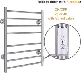 img 3 attached to 🔥 JSLOVE Towel Warmer: Wall Mounted Heated Towel Racks for Bathroom with Timer - Stainless Steel Hot Towel Rack (8 Bars Silver)