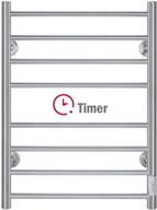 🔥 jslove towel warmer: wall mounted heated towel racks for bathroom with timer - stainless steel hot towel rack (8 bars silver) logo