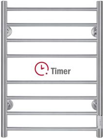 img 4 attached to 🔥 JSLOVE Towel Warmer: Wall Mounted Heated Towel Racks for Bathroom with Timer - Stainless Steel Hot Towel Rack (8 Bars Silver)