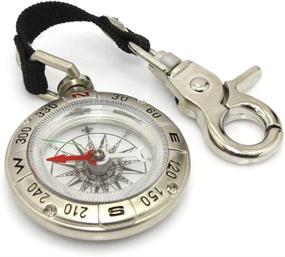 img 3 attached to 🧭 NIEGIENNA - Portable Classic Pocket Watch Style Survival Compass with Keychain: Your Perfect Outdoor Navigation Tool