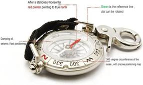 img 2 attached to 🧭 NIEGIENNA - Portable Classic Pocket Watch Style Survival Compass with Keychain: Your Perfect Outdoor Navigation Tool