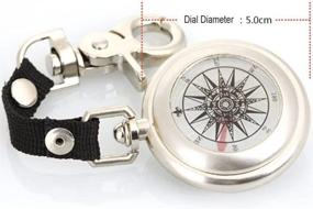 img 1 attached to 🧭 NIEGIENNA - Portable Classic Pocket Watch Style Survival Compass with Keychain: Your Perfect Outdoor Navigation Tool