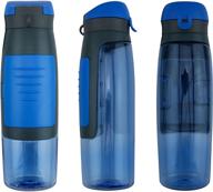 💧 blue bpa free water bottle with secret compartment: ideal for gym, workout, and exercise логотип