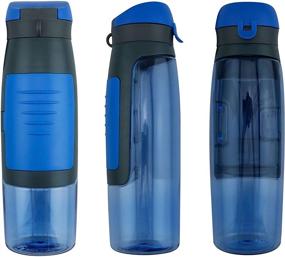 img 4 attached to 💧 Blue BPA Free Water Bottle with Secret Compartment: Ideal for Gym, Workout, and Exercise