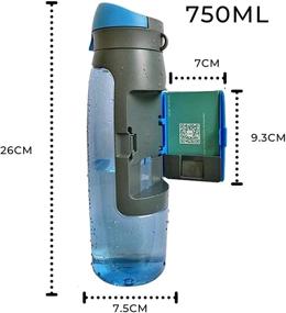 img 2 attached to 💧 Blue BPA Free Water Bottle with Secret Compartment: Ideal for Gym, Workout, and Exercise